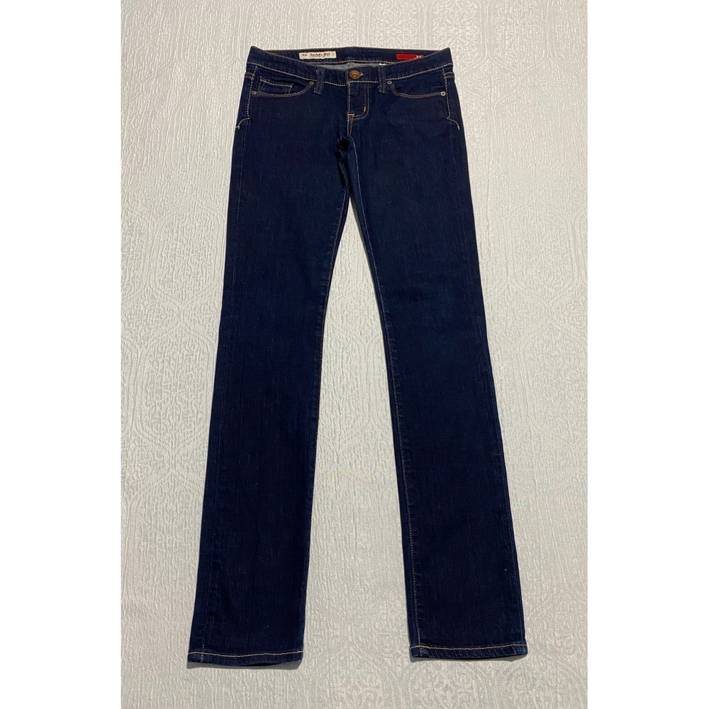 X2 Quality Denim Skinny W01 Embroidered Pockets Women's Jeans Size 0 Blue 30x33